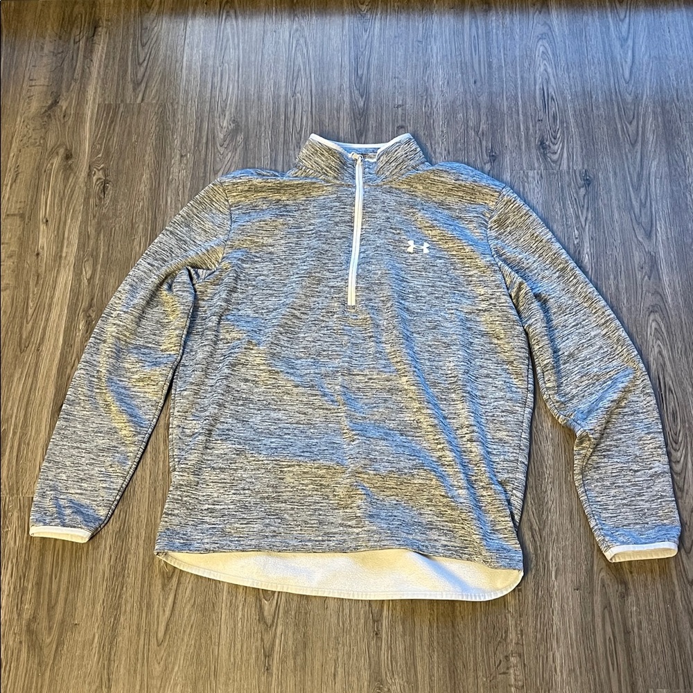 Under Armour Cold Gear Quarter Zip Men’s Large Loose Fit Gray